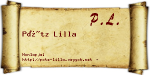 Pótz Lilla névjegykártya